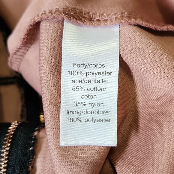 Maurices Black & Rose Brown Sleeveless Lace Overlay Striped Dress Size 7/8 Chic - Picture 9 of 10